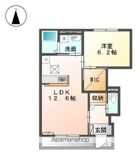 岐阜県羽島郡笠松町円城寺【アパート】の間取り