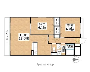 アソシア【2階】の間取り