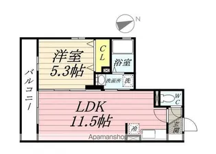 東京都昭島市宮沢町3丁目【アパート】の間取り