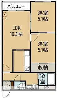ル・ノール人見町【1階】の間取り