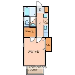 グロリア弐番館【1階】の間取り