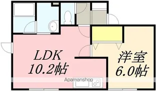 1LDKの間取り画像