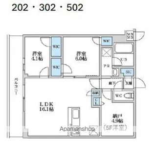 東京都杉並区宮前4丁目【マンション】の間取り