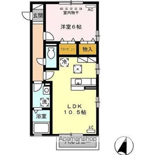 カーサフルール【1階】の間取り