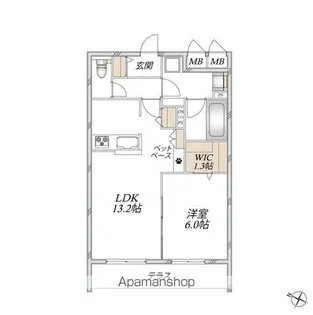 チェリーコートグラン E【1階】の間取り