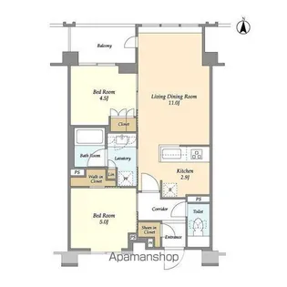 ラティエラ両国【10階】の間取り