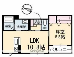 グランベレオ今津Ⅱ【2階】の間取り