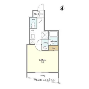 ディームス東新宿【7階】の間取り