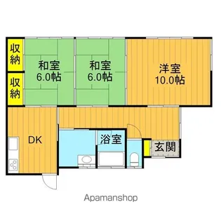 福島県郡山市大槻町字人形坦東【一戸建】の間取り