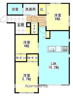 ジェイド セナ【103号室】の間取り