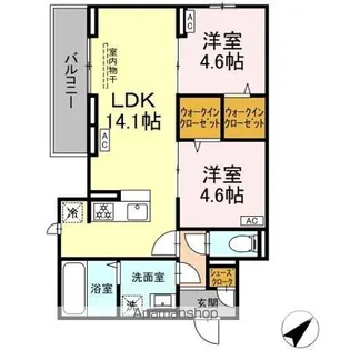CLASSEUM都賀【2階】の間取り