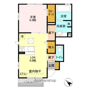 スプルース【101号室】の間取り