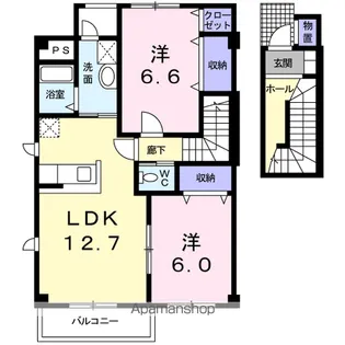 フォーブルYーⅡ【2階】の間取り