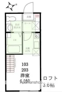 ハーミットクラブハウス石川町 KANAテラス2【1階】の間取り