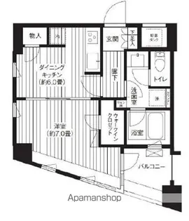 コスモリード新宿余丁町【5階】の間取り