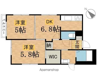 スカイハイツⅡ【2階】の間取り