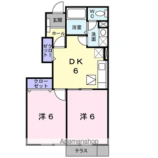 グレーヌⅡ【1階】の間取り
