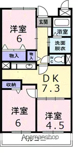 メゾンソレアードⅡ【1階】の間取り
