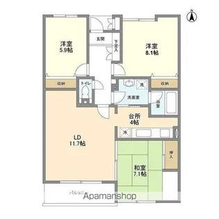 武蔵野パークヒルズ【4階】の間取り