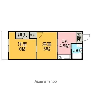 得松第二マンション【4階】の間取り