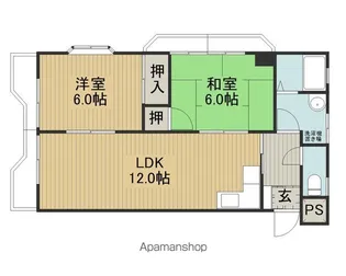 サンコートマンション【201号室】の間取り