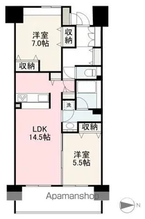 レアーレ瓦町304号【3階】の間取り