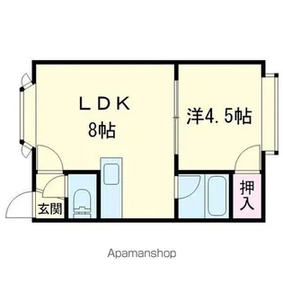 メリディアン【206号室】の間取り