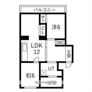 パークハイツ【3階】の間取り