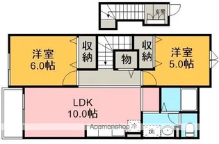 プリムローズY・A【2階】の間取り