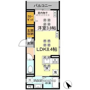 タウン庚午北【1階】の間取り