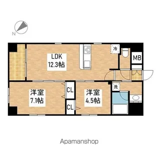 ポルタニグラ千代田【8階】の間取り