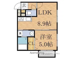 カハラ澄川【3階】の間取り