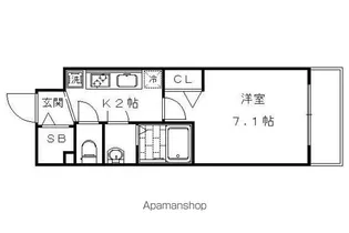 プレデコート西京極【6階】の間取り