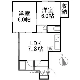 川村ハウス【2号室】の間取り