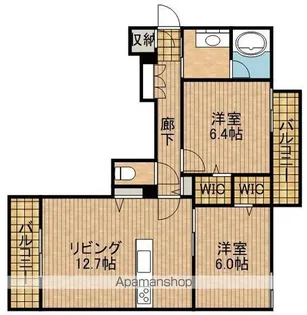 フラッツ神田町【1階】の間取り