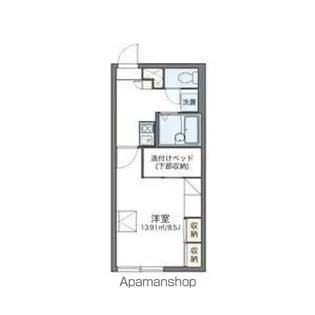レオパレス新さっぽろⅡ【207号室】の間取り