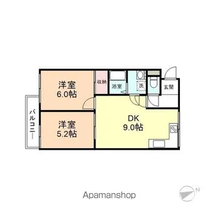 コーポオアシスⅠ【101号室】の間取り