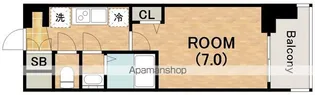 プレサンス大国町アドロッソ【5階】の間取り