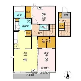 イーグレット D【2階】の間取り
