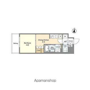 GRAN PASEO清澄白河Ⅱ【703号室】の間取り