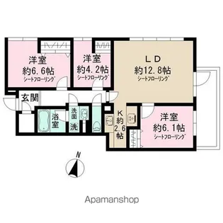 ADMIRAL HIMONYA【2階】の間取り