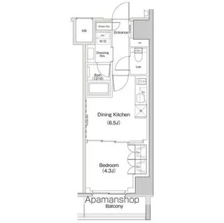 ザ・パークハビオ東長崎【8階】の間取り