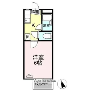 奥田アパートメントII【2階】の間取り