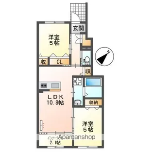 MANA【103号室】の間取り