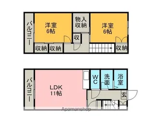 メゾン江園【C号室】の間取り