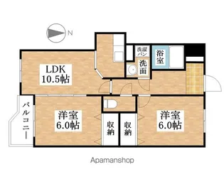 グレースハイツ岩崎【3階】の間取り