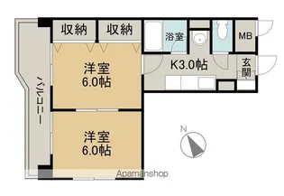 第3メゾン庚午【801号室】の間取り