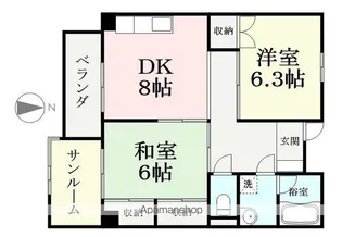 ロイヤルハイム成和【102号室】の間取り