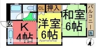 ベルハイツ寿々木【2階】の間取り