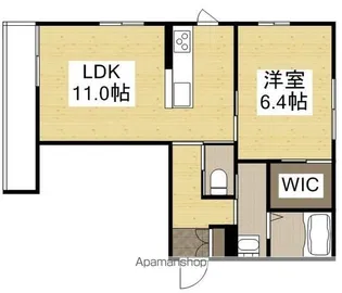 ソレイユコート富田【303号室】の間取り